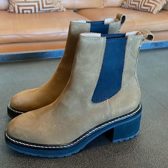 Madewell Carina Chelsea Lug boots burled wood color size 7.5 - Picture 5 of 10